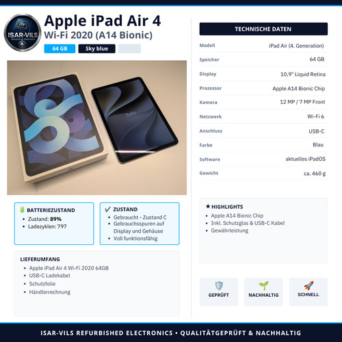 Apple ipad air gen 64gb - apple, 4.